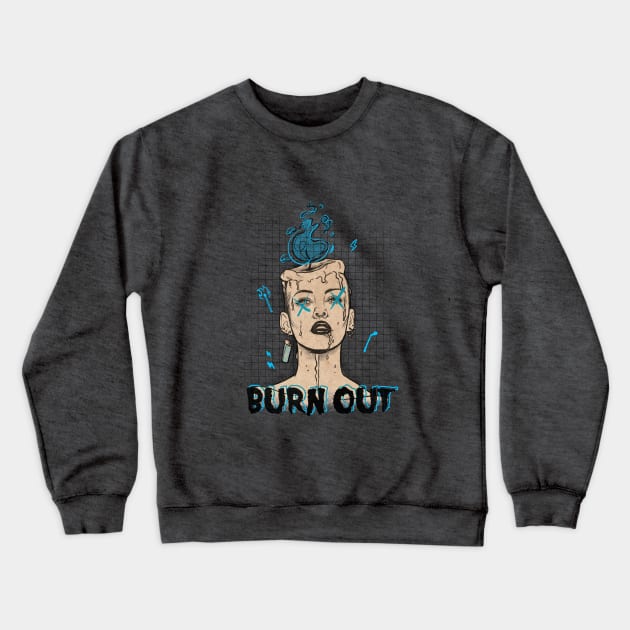 Burn out Crewneck Sweatshirt by aLouro